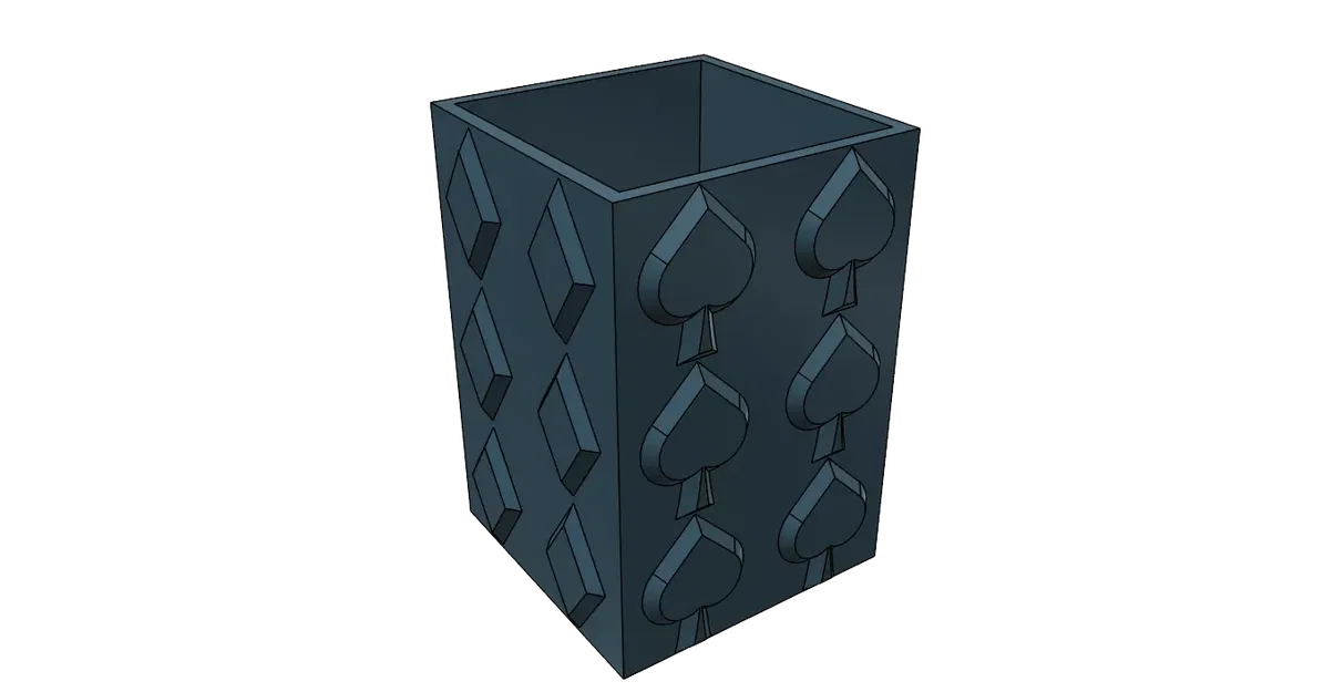 Pencil holder stand pen Poker easy print - Image 6