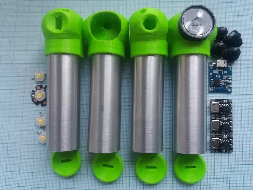 Đèn LED "Đầu Xanh" dùng pin 18650 - Image 3