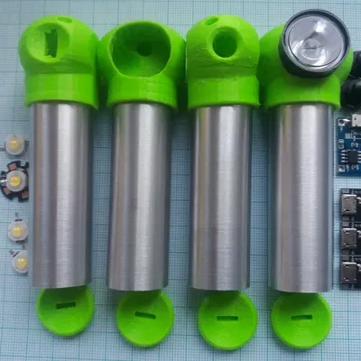 Đèn LED "Đầu Xanh" dùng pin 18650