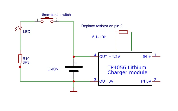 Đèn LED "Đầu Xanh" dùng pin 18650 - Image 10