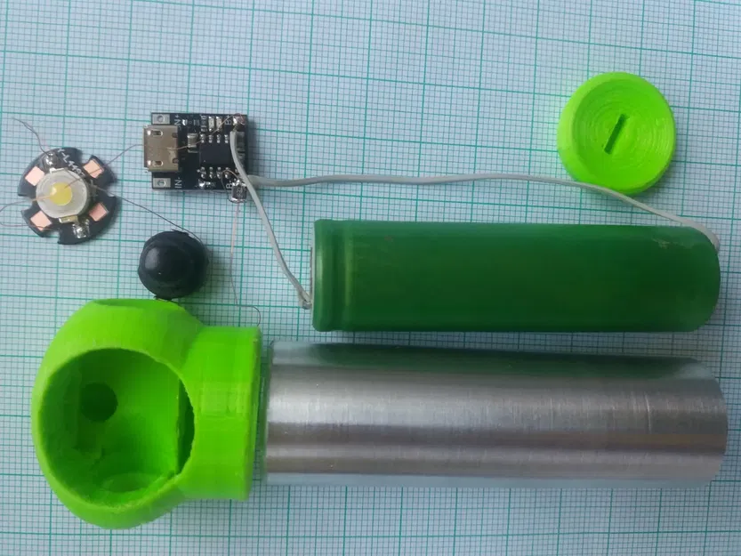 Đèn LED "Đầu Xanh" dùng pin 18650 - Image 22
