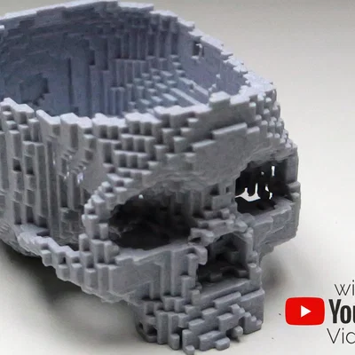 Hộp Sọ Low Poly (Phiên Bản Minecraft)