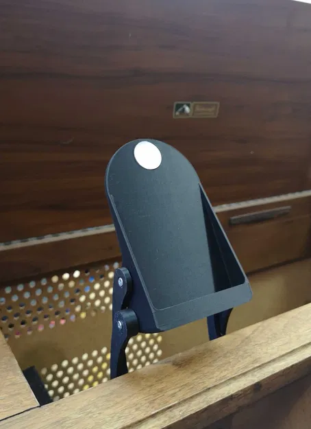 "Stow-away" Cantilevered Phone Stand with NFC tag recess and magnetic position lock - Image 2