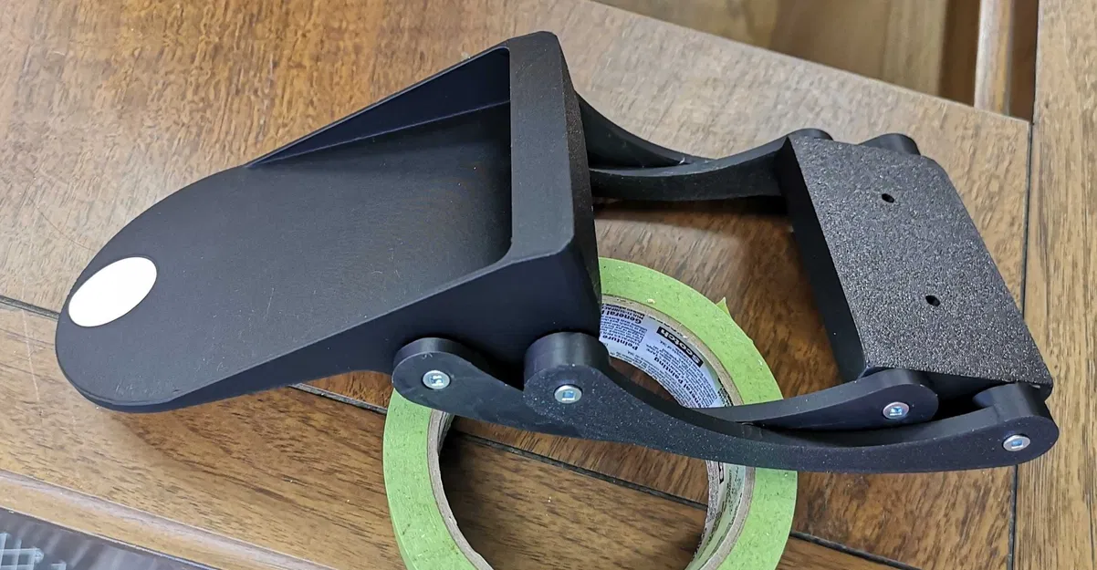 "Stow-away" Cantilevered Phone Stand with NFC tag recess and magnetic position lock - Image 10