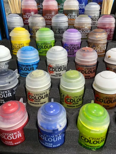 Tự làm khay sơn cho 36 lọ màu Citadel và Miniature - Image 2