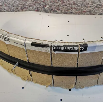 Drywall 90 degree curved/fillet ceiling support boning rib