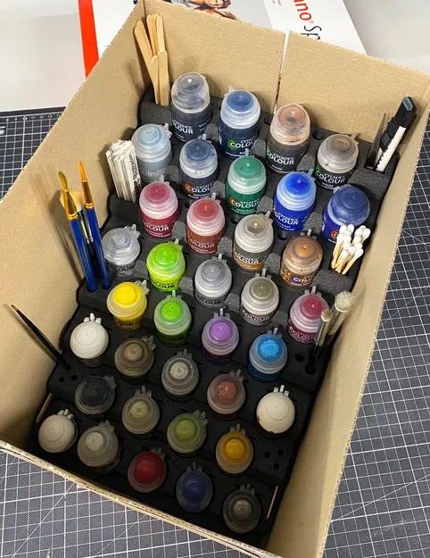 Tự làm khay sơn cho 36 lọ màu Citadel và Miniature - Image 3