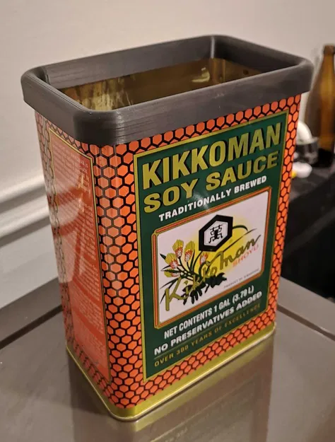 Phần bảo vệ viền an toàn để biến hũ xì dầu Kikkoman thành chậu cây/hộp đựng - Image 2