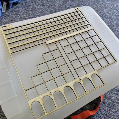 Azul boardgame LASERCUT overlay khe cắm gạch và chốt giữ điểm