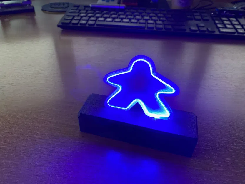 Biển báo Meeple Neon (sợi đèn LED dẻo) - Image 1