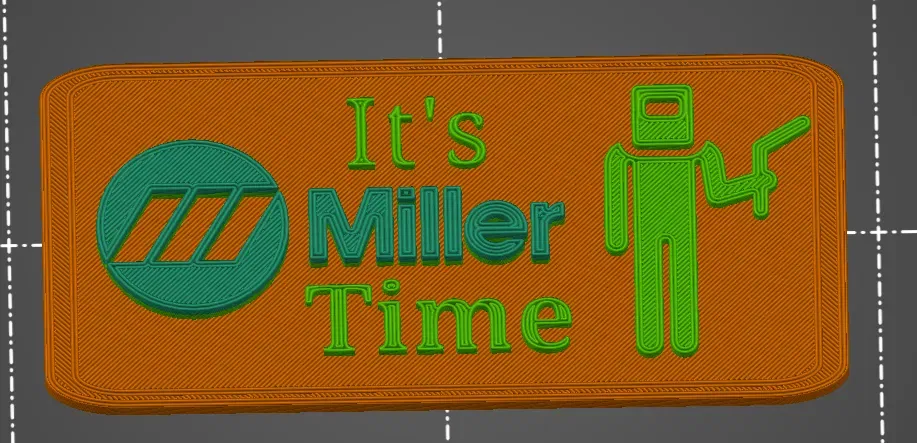 "Its Miler Time" fridge magnet - Image 1