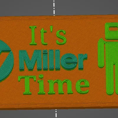 "Its Miler Time" fridge magnet