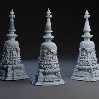 Mô hình Chùa thờ mini bằng đồng