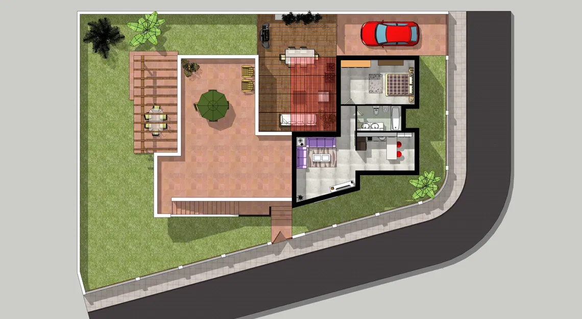 NHÀ Ở GIA ĐÌNH CÓ CĂN HỘ TẦNG ÁP MÁI - Image 13