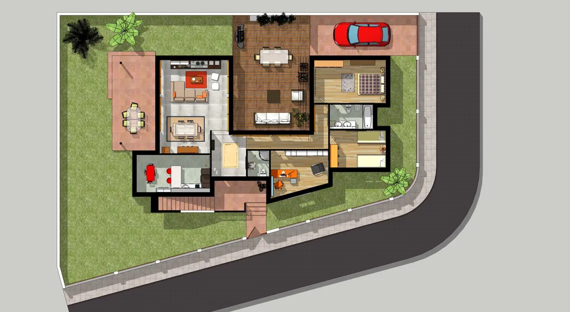 NHÀ Ở GIA ĐÌNH CÓ CĂN HỘ TẦNG ÁP MÁI - Image 14