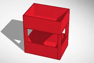 Hộp lưu trữ để bàn hai tầng - Image 1