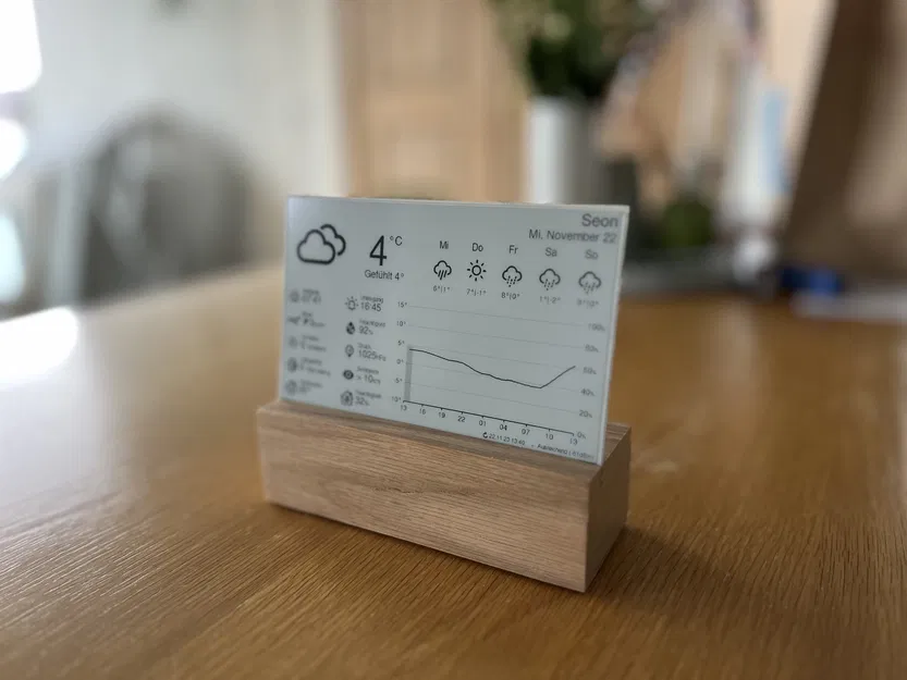 ESP32 E-Paper Weather Display Stand - Image 2