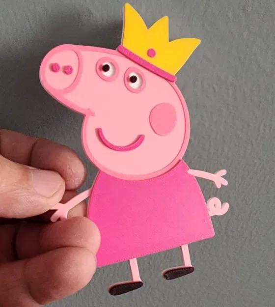 Thiết Kế Peppa Pig 6 Màu In Nhiều Lớp Cho Máy In 1 Màu - Image 1