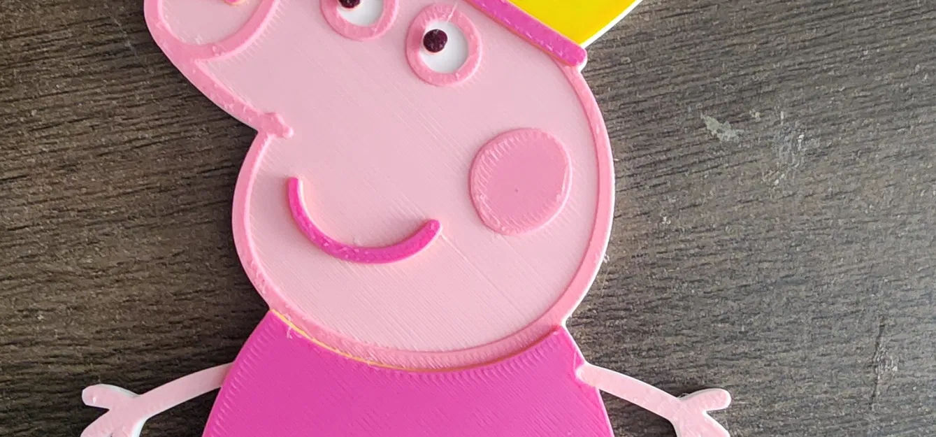 Thiết Kế Peppa Pig 6 Màu In Nhiều Lớp Cho Máy In 1 Màu - Image 2