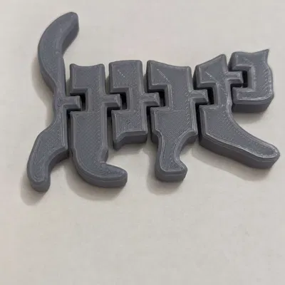 Articulated Cat with Chamfers