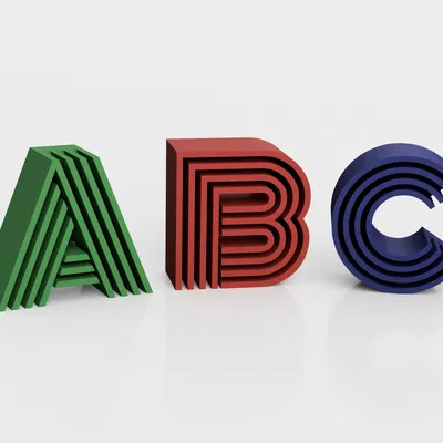 Mẫu Chữ/Số Bảng Chữ Cái 3D