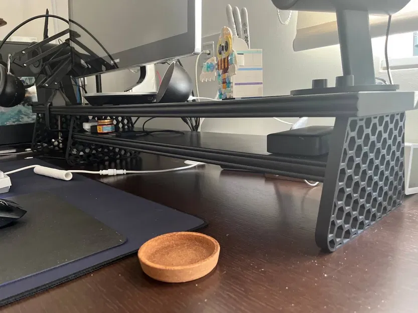 Chân đế màn hình - họa tiết lục giác - Image 1