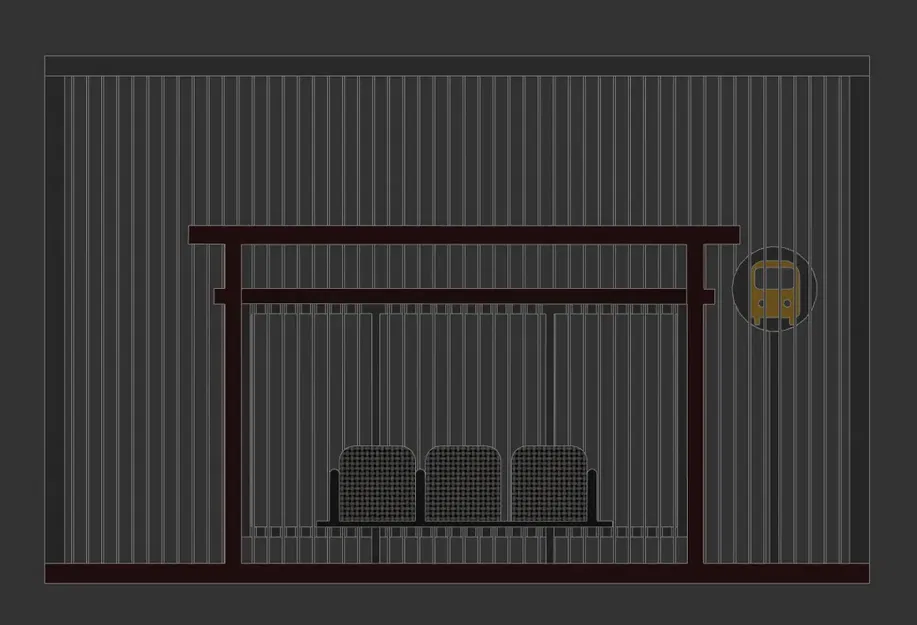 Trạm xe buýt dưới mưa - Image 3