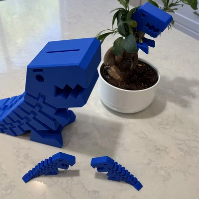 Huge Flexi Rex Piggy Bank