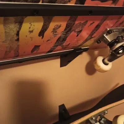 Skateboard Holder remixed for skateboard with protective rails