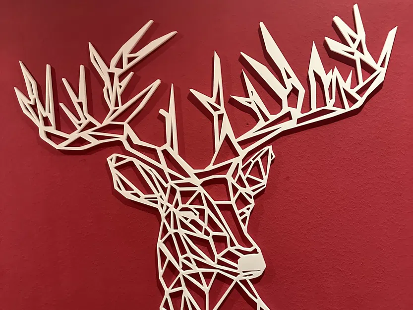 Đầu Hươu Đầu Nai Phong Cách Low Poly - Kích Thước Lớn - Image 1