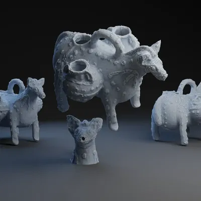 Bình Đựng Hình Thú Punic (cuối thế kỷ 5 TCN)