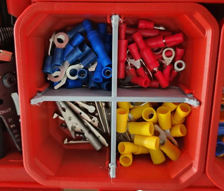 Vách ngăn Packout dạng chữ thập cho thùng nhỏ, thiết kế mỏng - Image 1