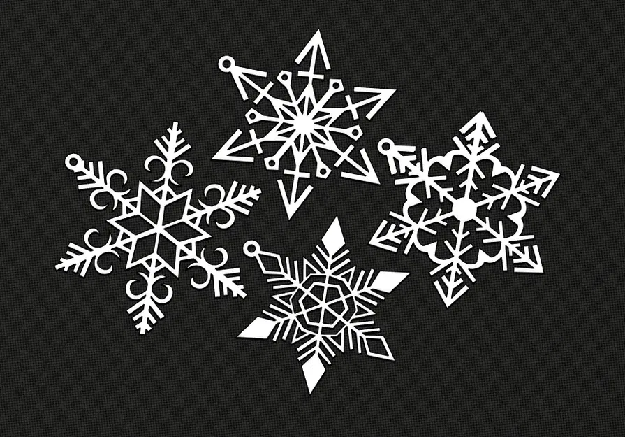hanging snowflake collection - Image 1