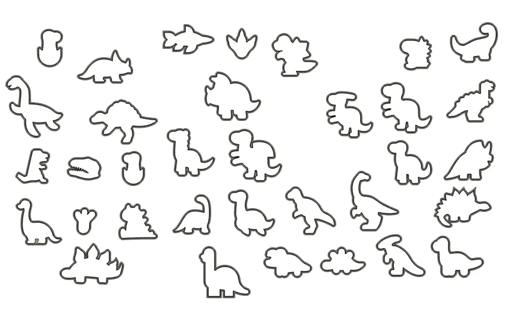 Bộ 34 Khuôn Cắt Bánh Khủng Long / Dụng Cụ Cắt Bánh [Dinosaurus vykrajovátka] - Image 3