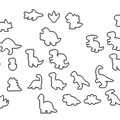 Bộ 34 Khuôn Cắt Bánh Khủng Long / Dụng Cụ Cắt Bánh [Dinosaurus vykrajovátka] - Thumbnail 3