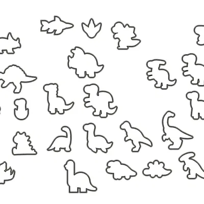 Bộ 34 Khuôn Cắt Bánh Khủng Long / Dụng Cụ Cắt Bánh [Dinosaurus vykrajovátka]