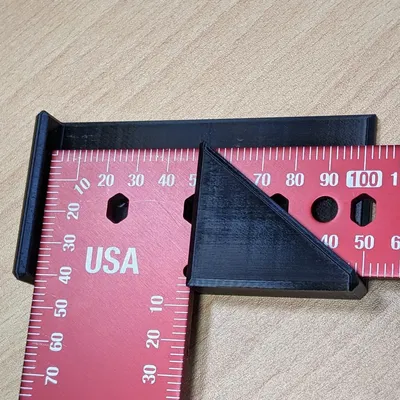 Wall mount for L-shaped rulers