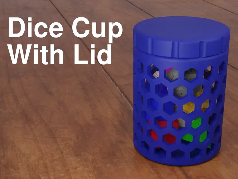 Dice Cup with Lid - Image 1