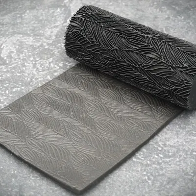 Textured Roll With Feather Pattern