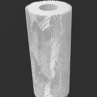 Textured Roll With Feather Pattern