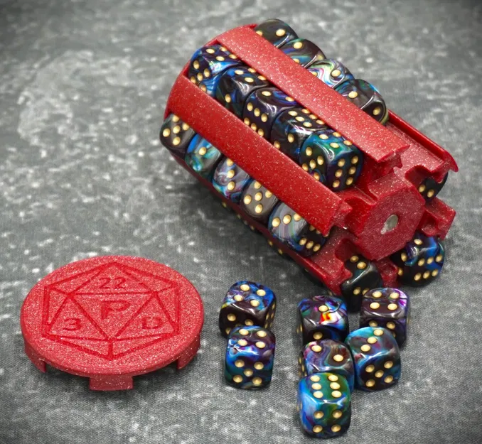 Round D6 Dice Box Tower With Magnets - Image 1