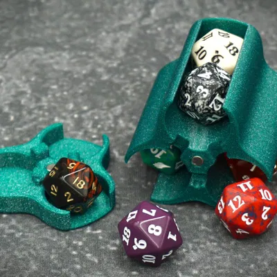 Tháp Hộp Xúc Xắc D20 Tròn Có Nam Châm