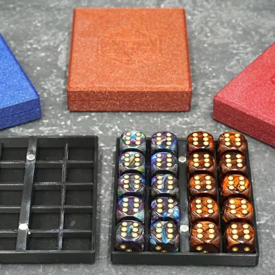 Hộp đựng 20 viên xúc xắc D6 có nam châm