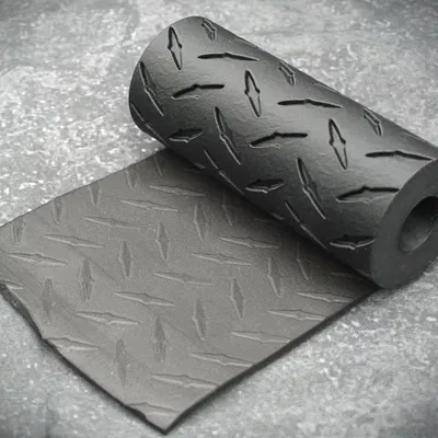 Textured Roll With Checker Plate Pattern