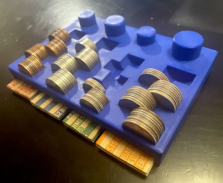 Hộp Đựng Tiền Xu Mỹ Có Chỗ Cất Giấy Gói & Hỗ Trợ Cuốn Tiền - Image 9