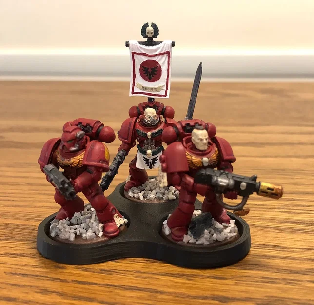 Đế Nhóm 3 Mô Hình - Đường Kính 25mm - Warhammer / D&D - Image 1