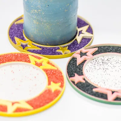 Đế Lót Nến Giáng Sinh Nhiều Kích Cỡ (Trang Trí Bằng Cát)