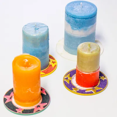 Đế Lót Nến Giáng Sinh Nhiều Kích Cỡ (Trang Trí Bằng Cát)