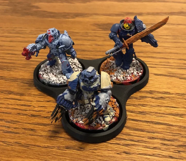 Đế Lính 3 Con x3 - Đường Kính 32mm - Warhammer / D&D - Image 1