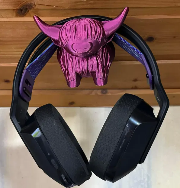 Móc tai nghe hình bò Highland - Image 1